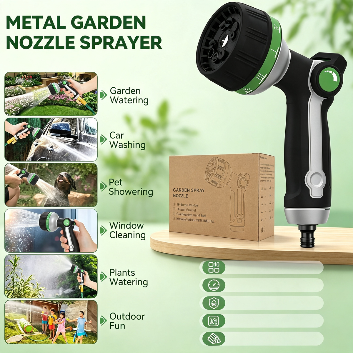 Metal Garden Spray Nozzle