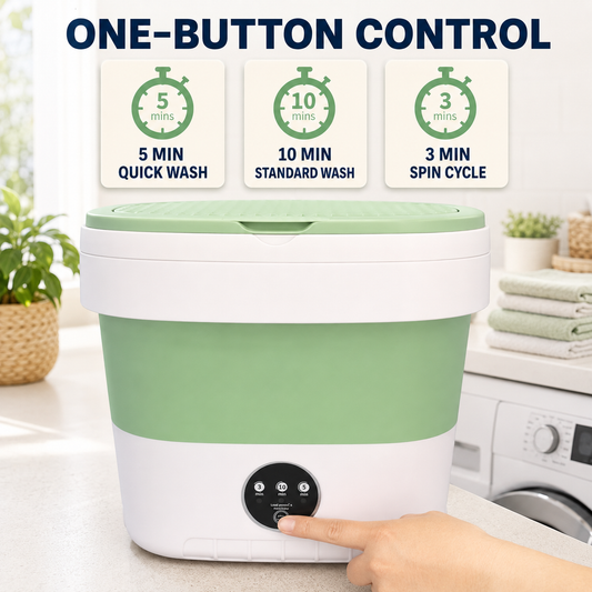 16L Collapsible Portable Washing Machine with Spin Basket