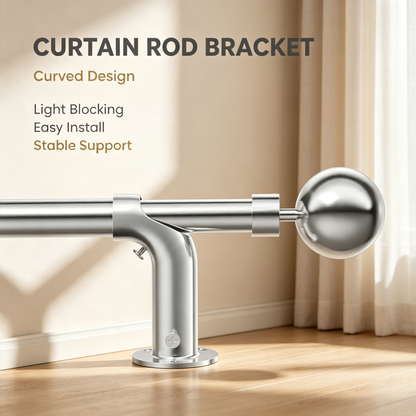 Curved Curtain Rod Bracket Set