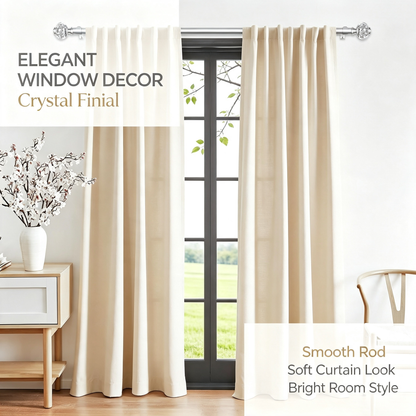 Crystal Decorative Curtain Finial Set