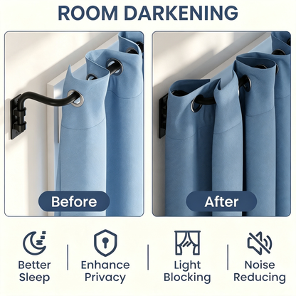 Black Wrap Around Curtain Rod Bracket
