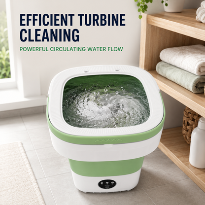 16L Collapsible Portable Washing Machine with Spin Basket